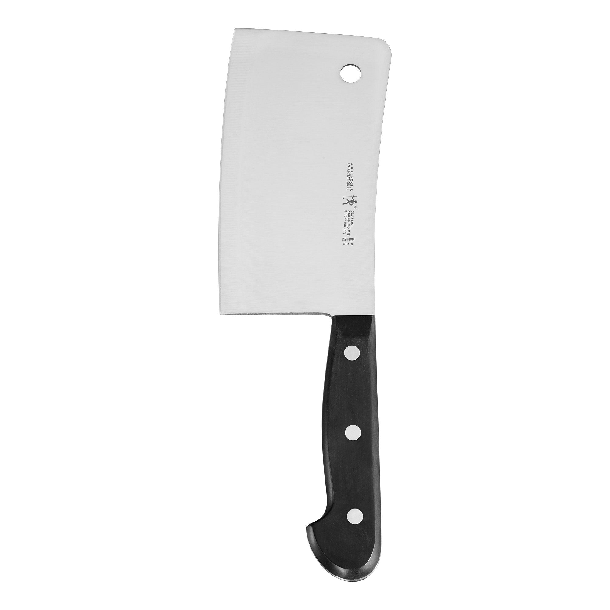 HENCKELS cleaver face avant montrant lame et manche robuste pour découpe efficace