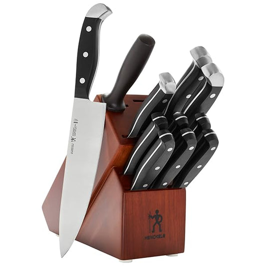 HENCKELS vue de face du coffret avec bloc, montre organisation et gain de place