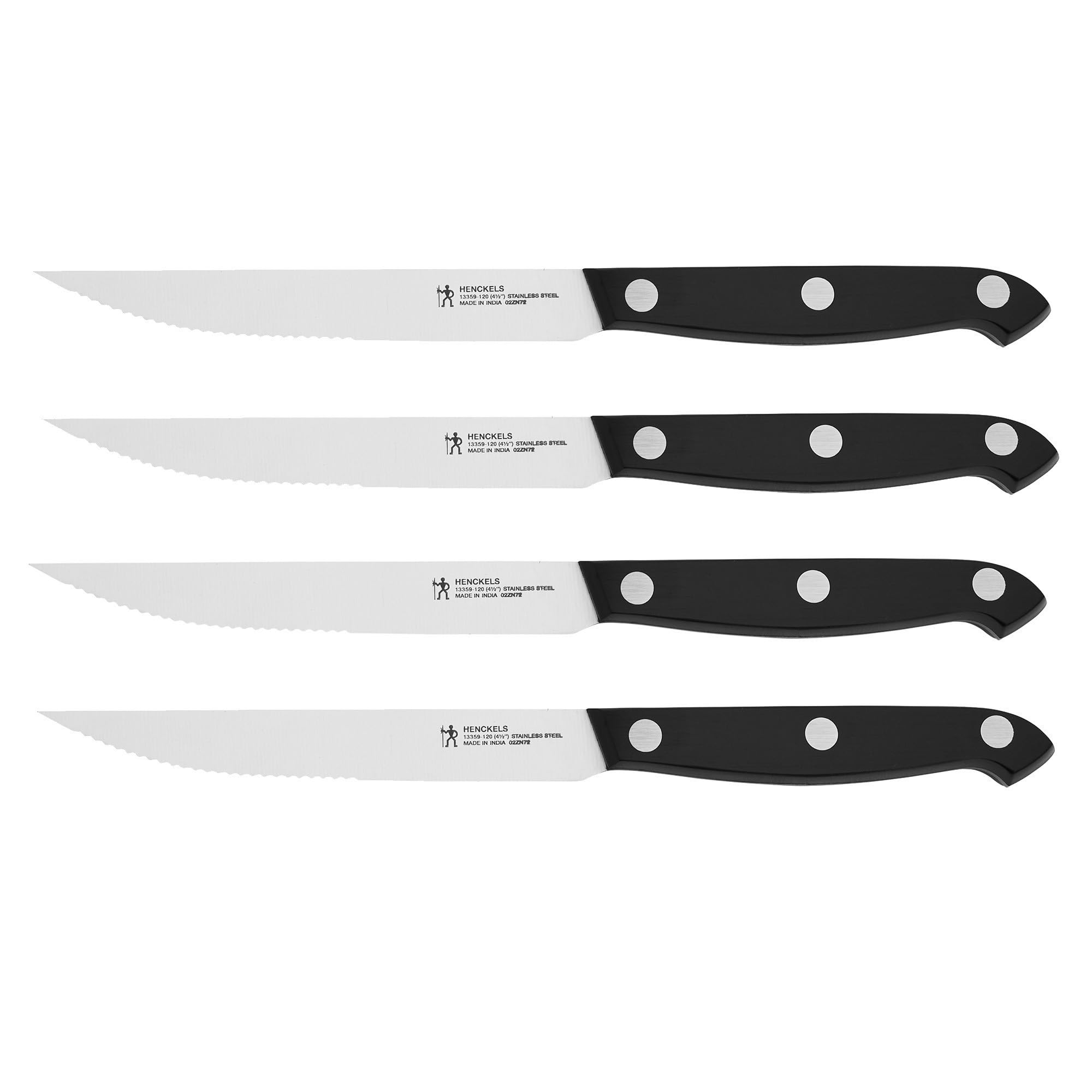 HENCKELS couteau en usage sur assiette, découpe nette et maniabilité
