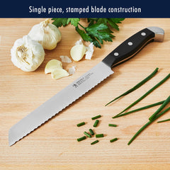HENCKELS santoku avec grantons réduisant l’adhérence pour tranches nettes