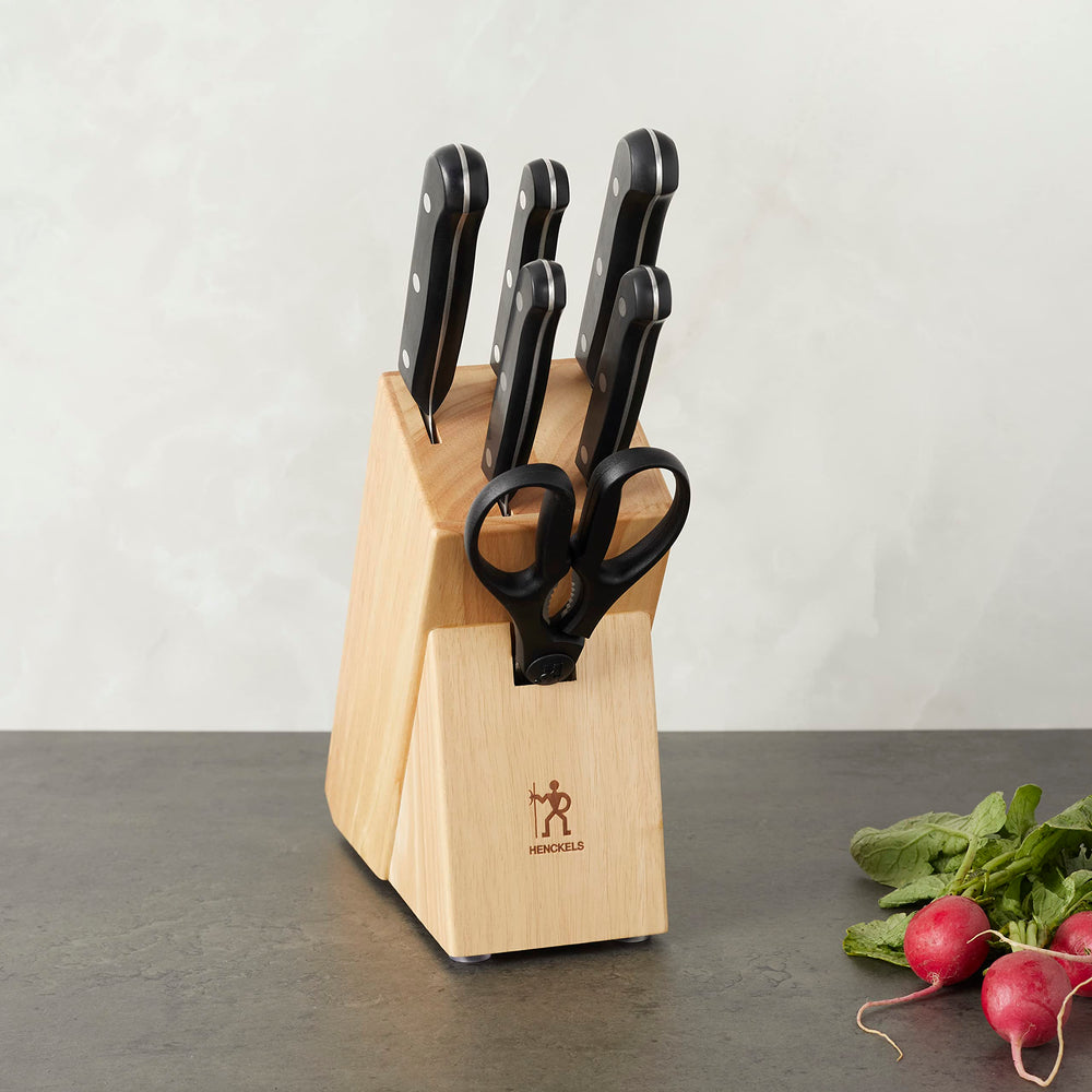 Packaging HENCKELS et étiquette montrant informations produit et aspect professionnel