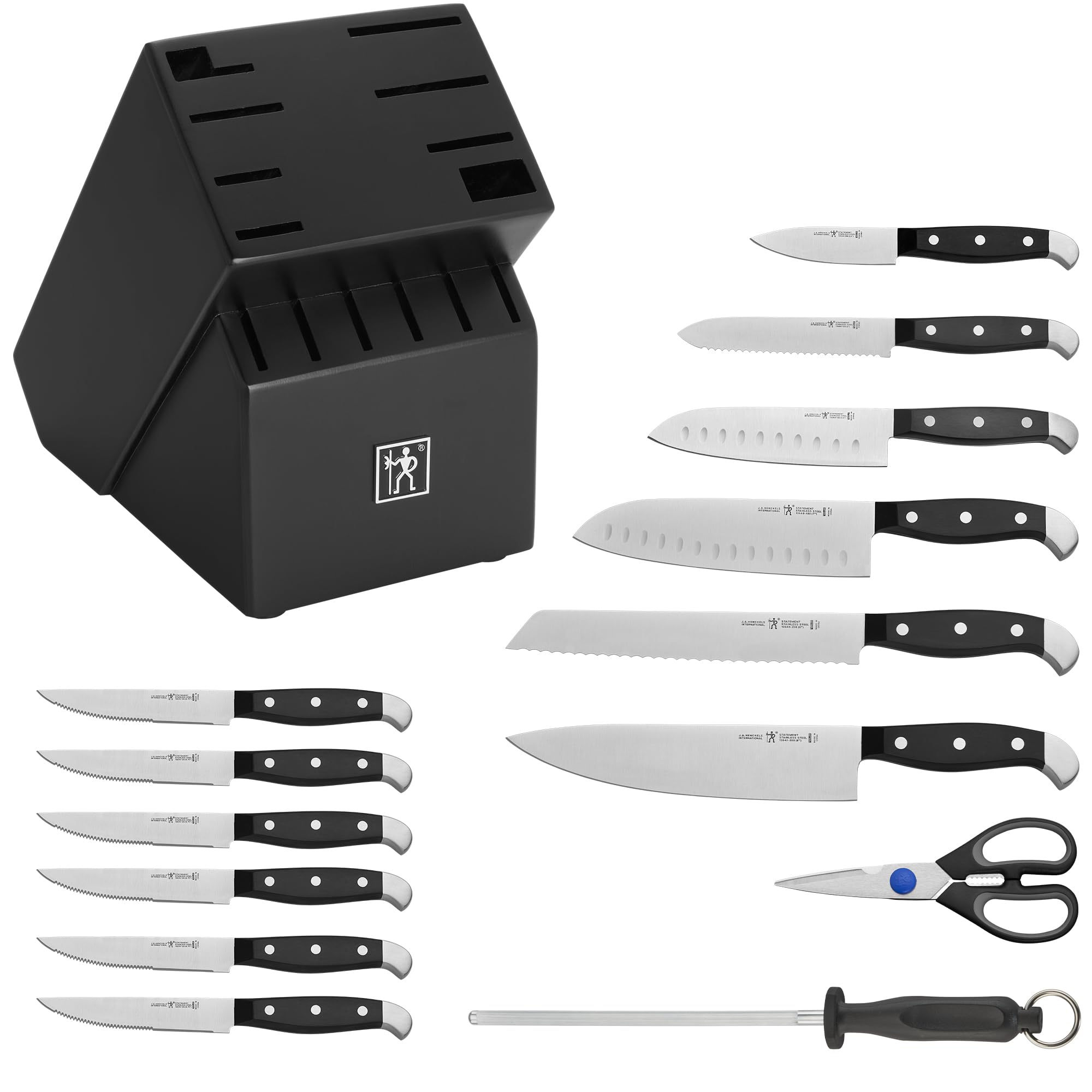 HENCKELS santoku avec alvéoles, évite l’adhérence pour tranches nettes