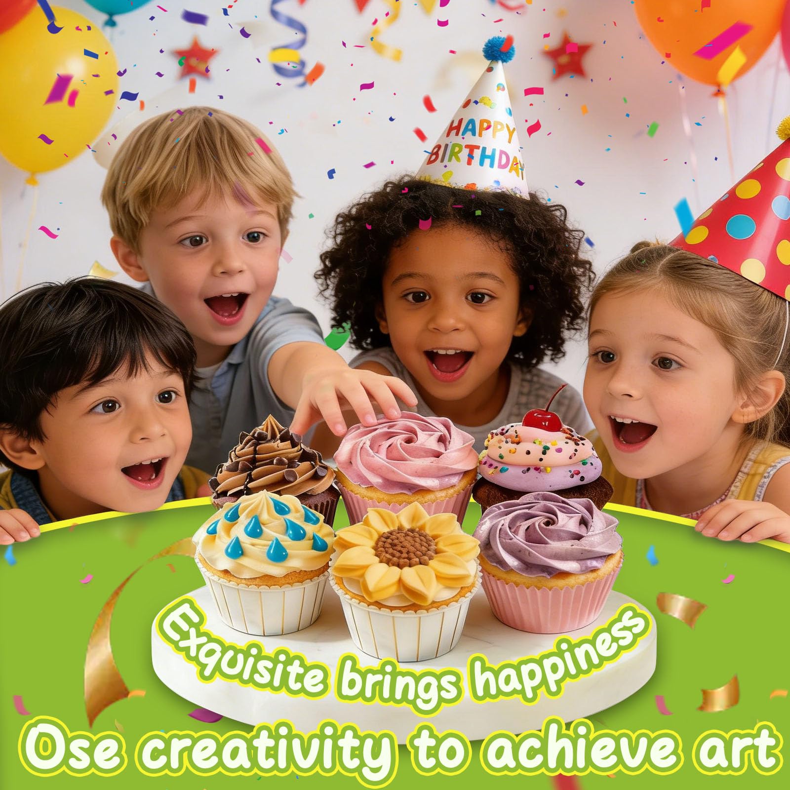 Hendiy caissettes silicone colorées réutilisables pour cupcakes pratiques