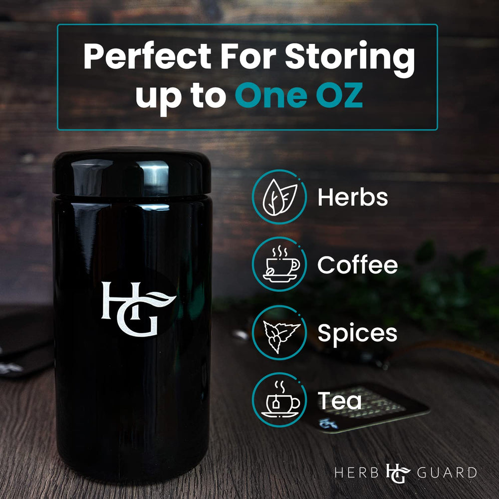 Herb Guard gros plan verre UV anti-statique protégeant arômes