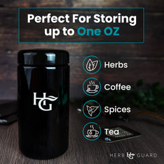 Herb Guard gros plan verre UV anti-statique protégeant arômes