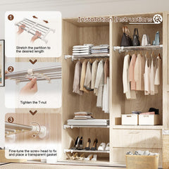 Hershii installé dans un placard pour organiser vêtements et gain de place