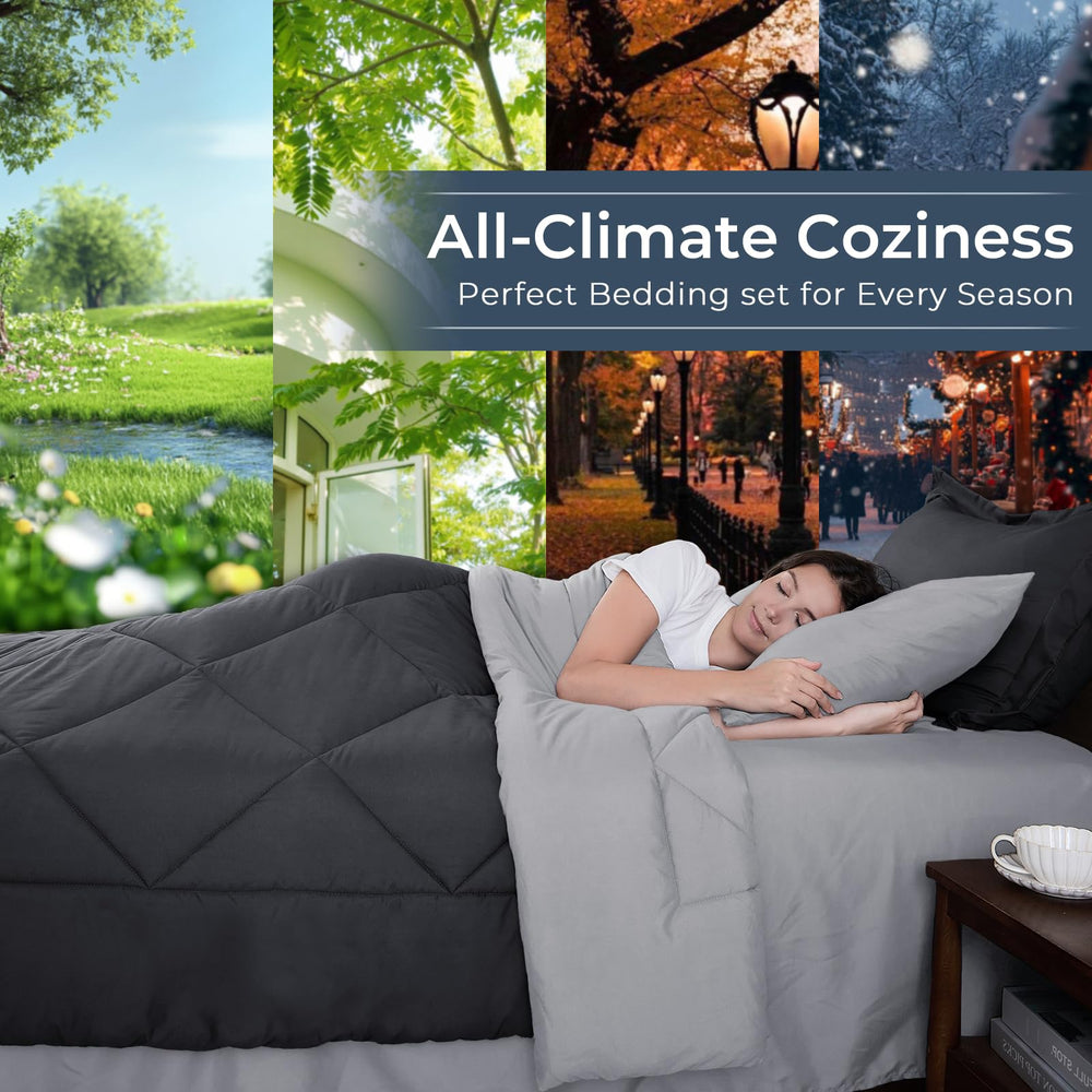 HEVUMYI couvre‑couette et draps pliés affichant tombé et finition