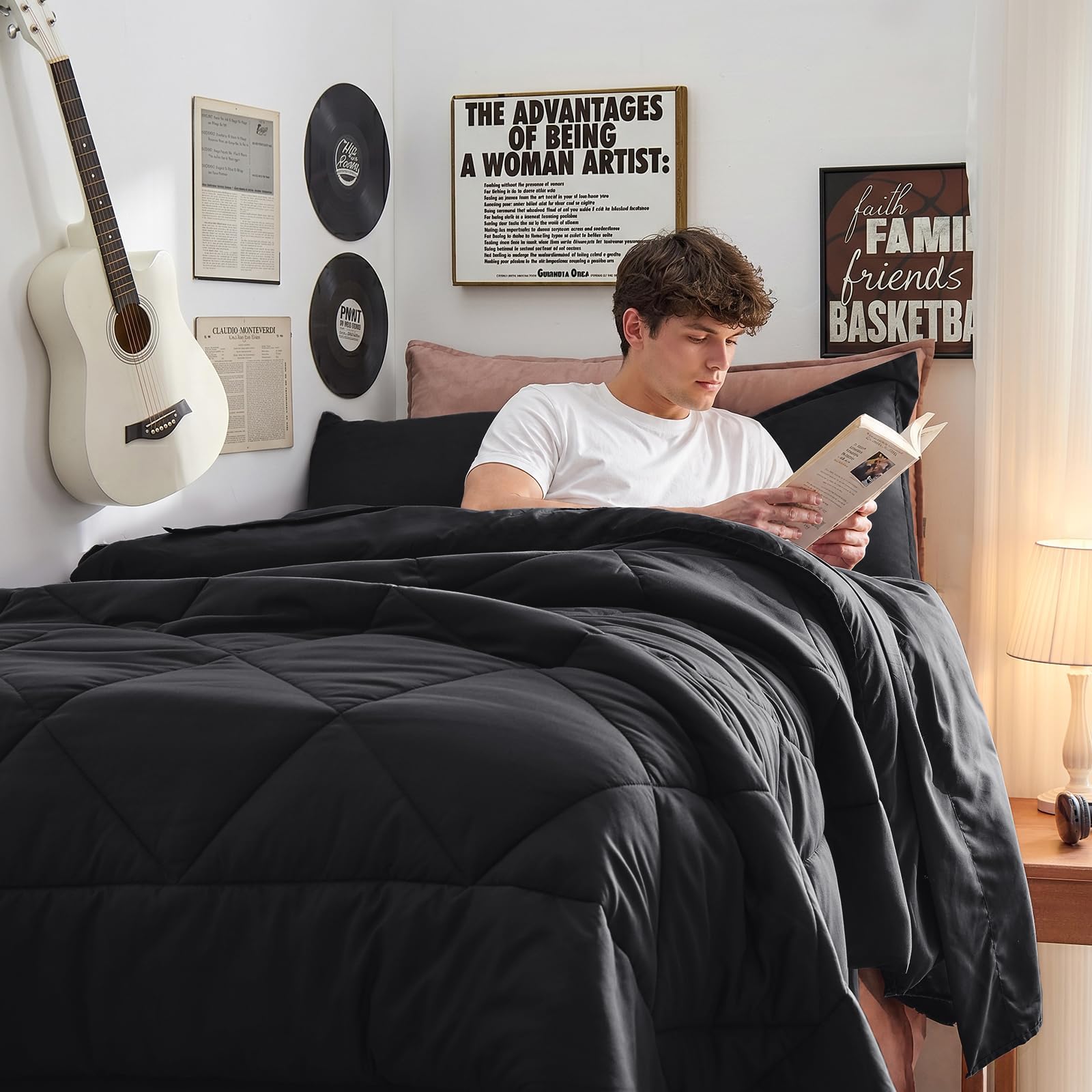 HEVUMYI drap-housse avec bonnet profond montrant maintien sur matelas épais