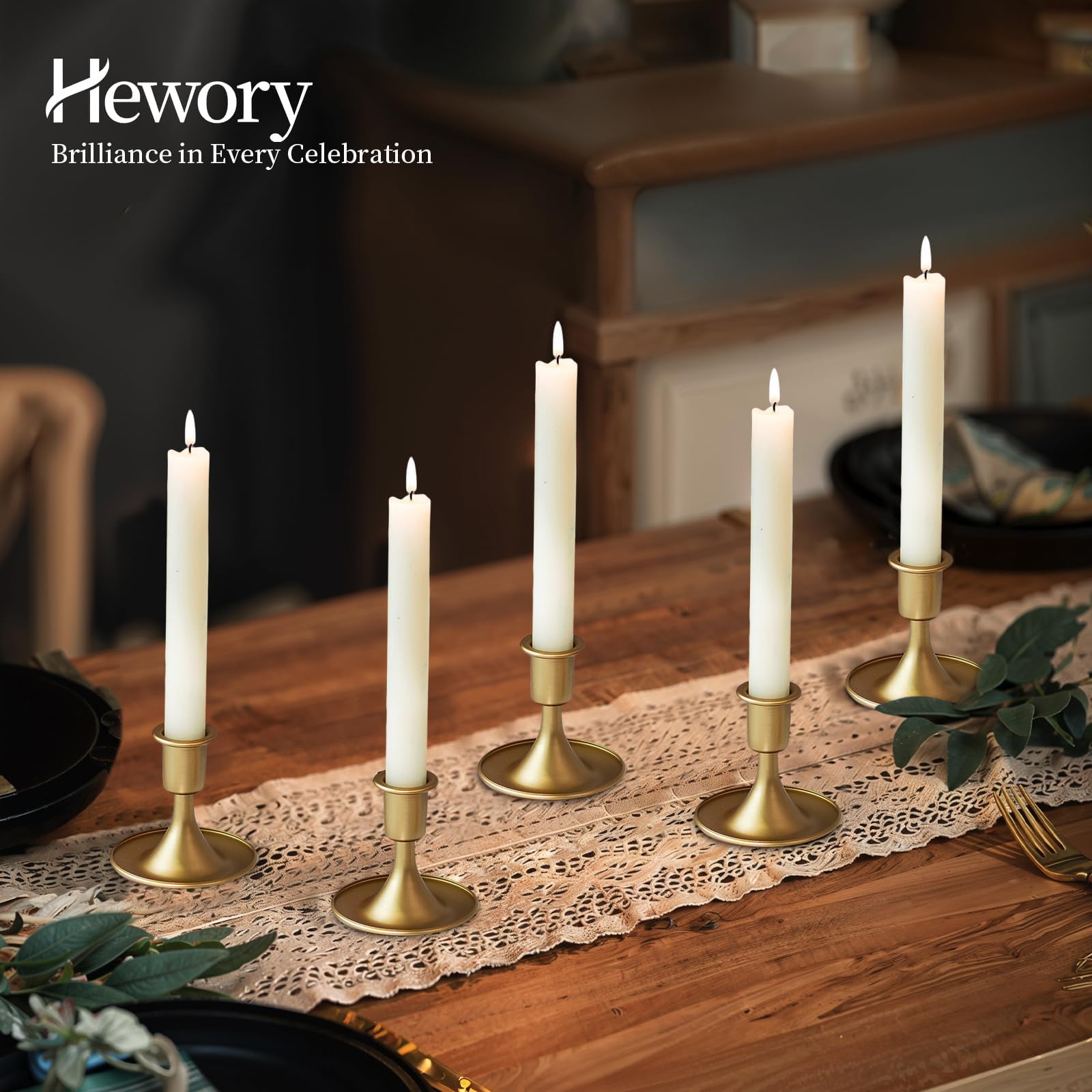 Hewory porte-bougie décor de Noël ajoutant chaleur festive