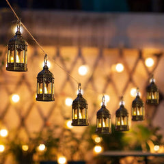 Hewory lanterne dorée suspendue en fête ajout décor élégant et sûr