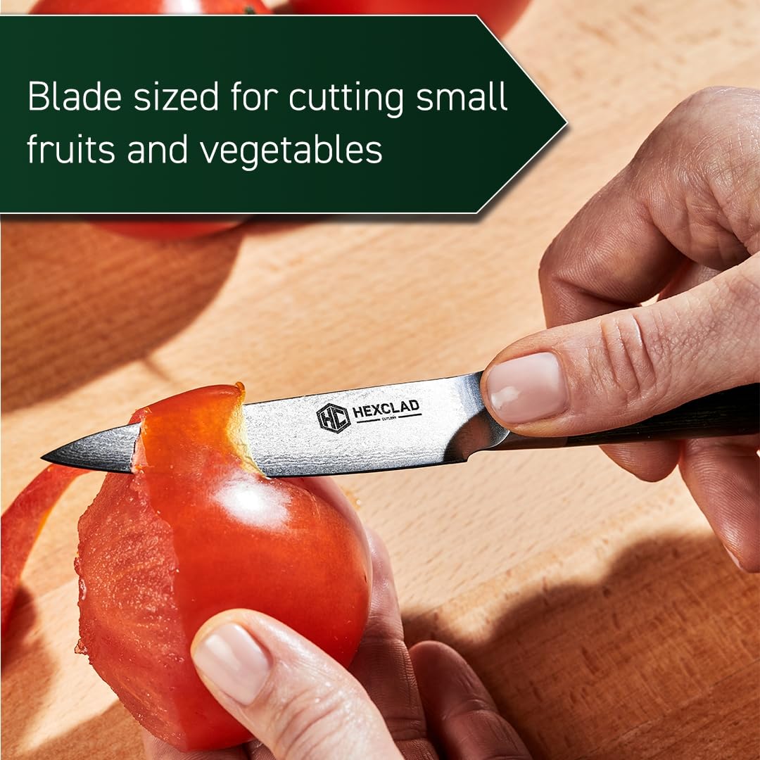 HexClad profil tranchant 12 degrés soulignant netteté et précision