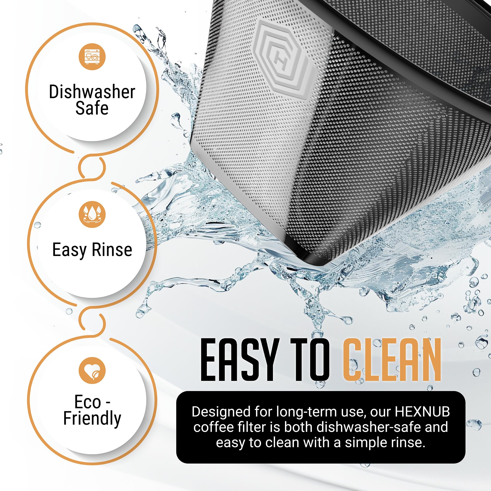 HEXNUB comparaison taille avec une tasse, dimensions adaptées et gain d'espace