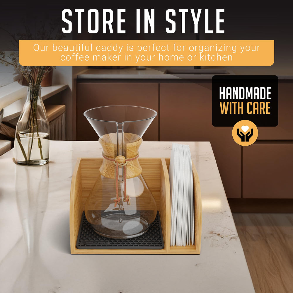 HEXNUB en usage avec Chemex démontrant stabilité pendant le versement