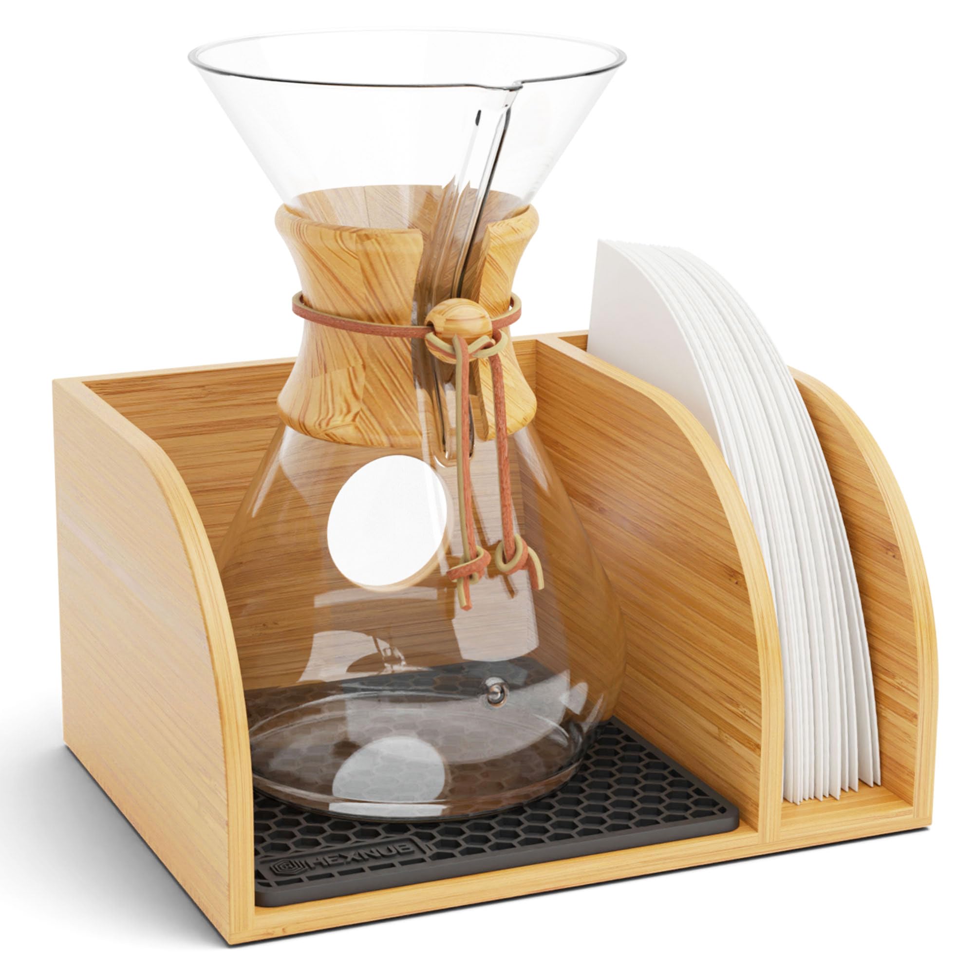 HEXNUB support caddy vue face montrant rangement organisé et gain de place