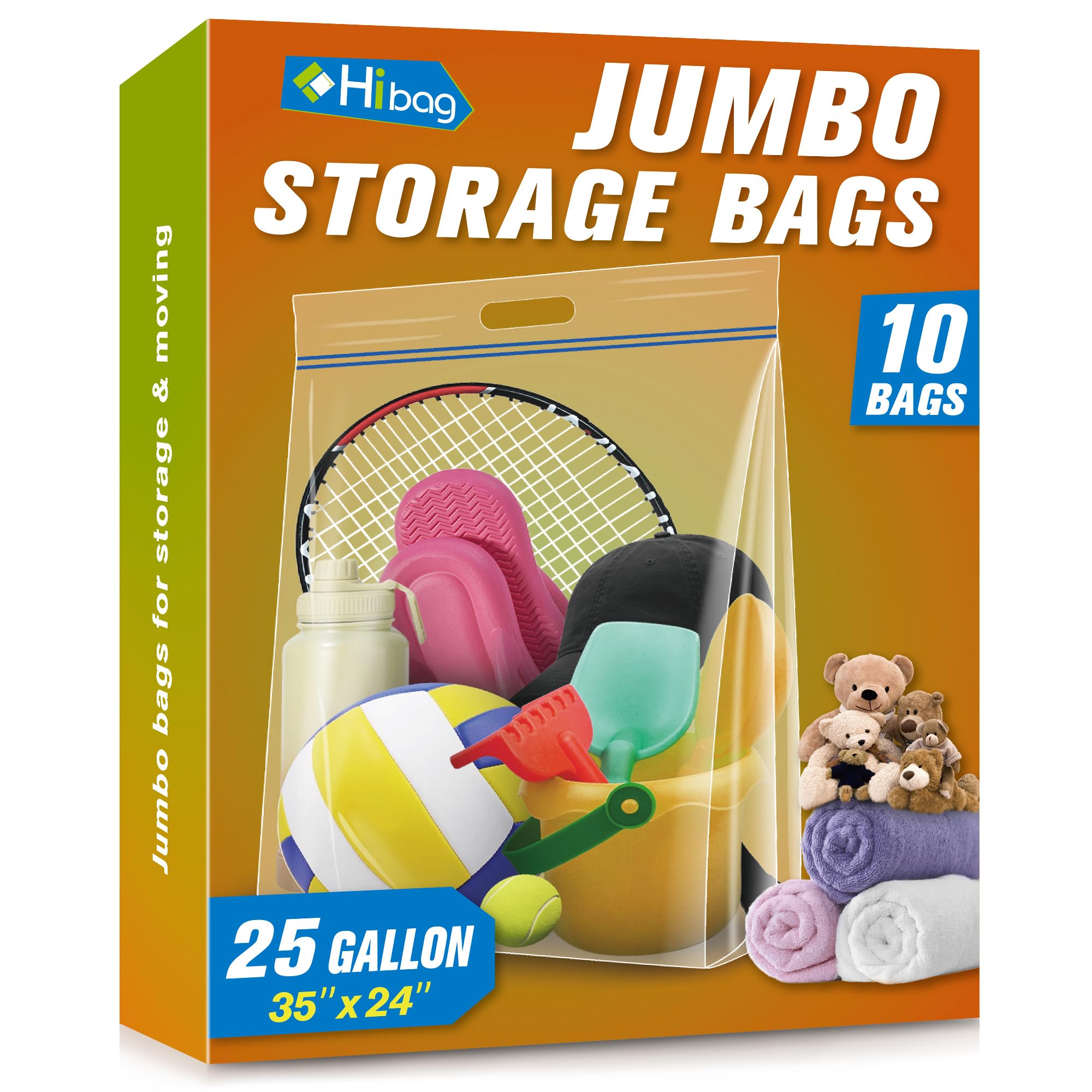 HIBAG sac avant emballage transparent montrant contenu facilement