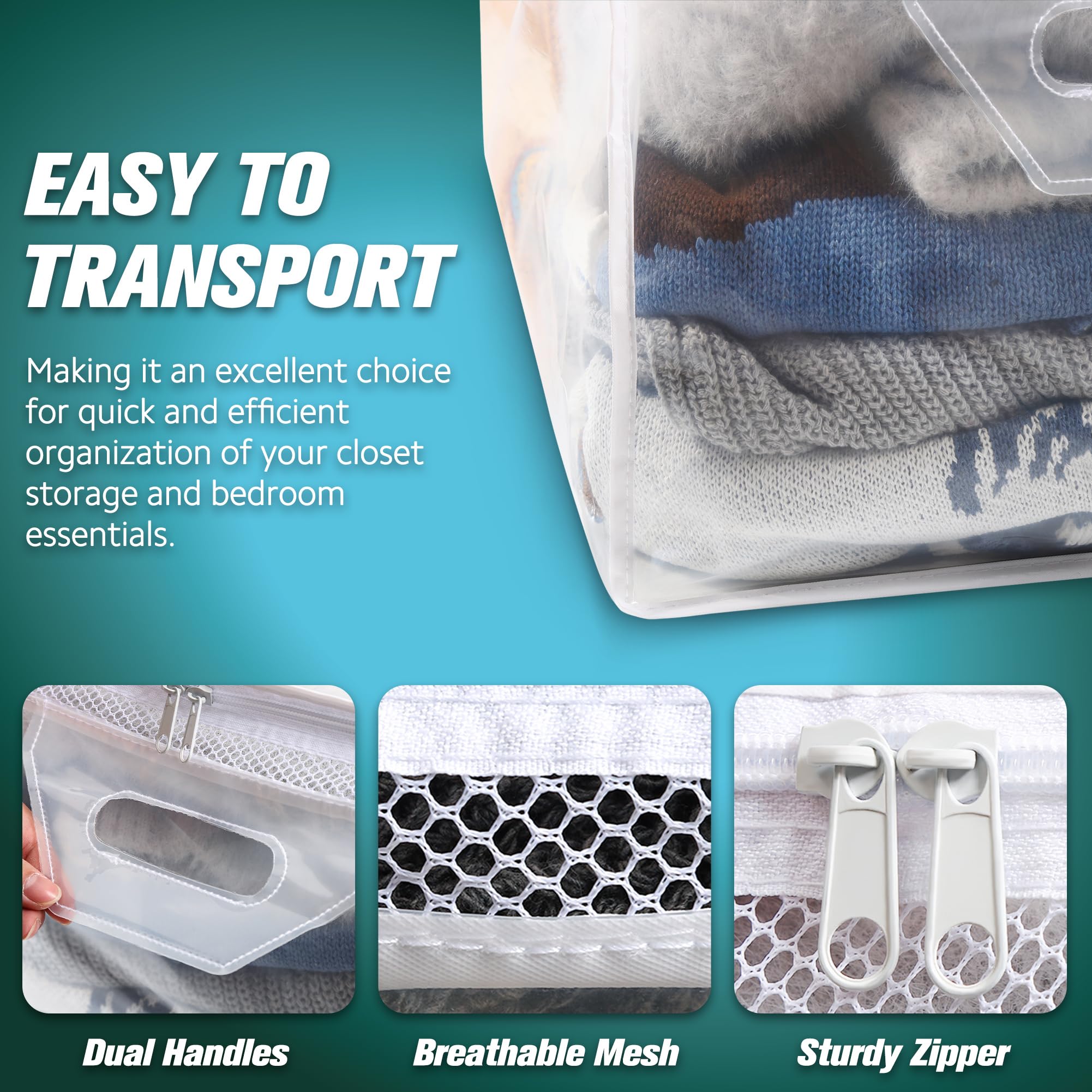 HIBAG lot de 4 sacs présentés, solution complète pour le rangement