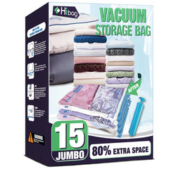 HIBAG face avant du pack montrant 15 sacs pour gain de place