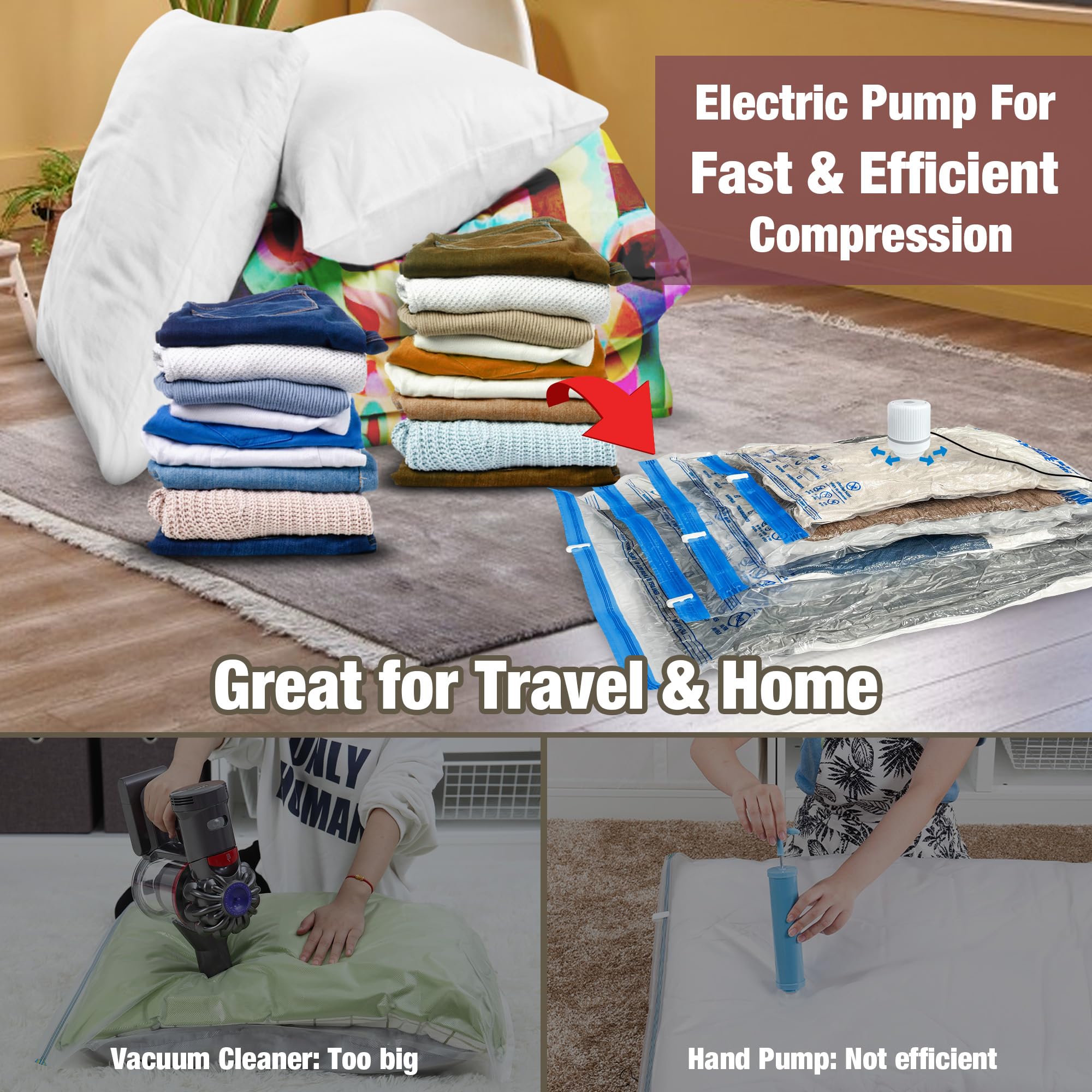 HIBAG utilisation dans chambre rangement saisonnier propre et protégé