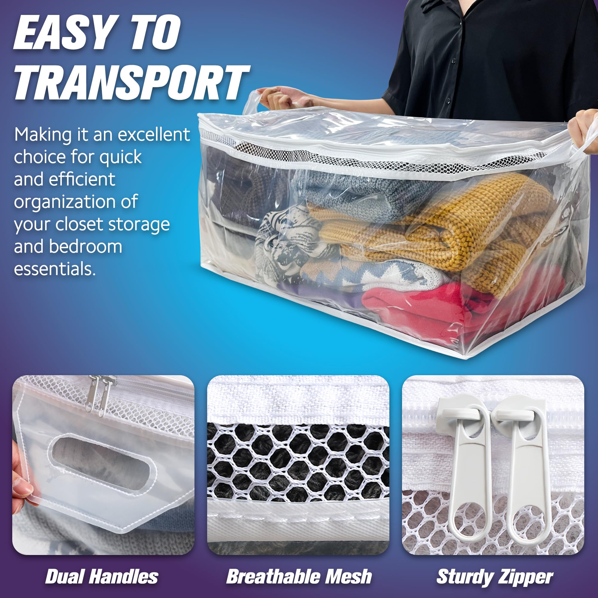 HIBAG sac glissé sous un lit pour optimisation de l'espace de rangement