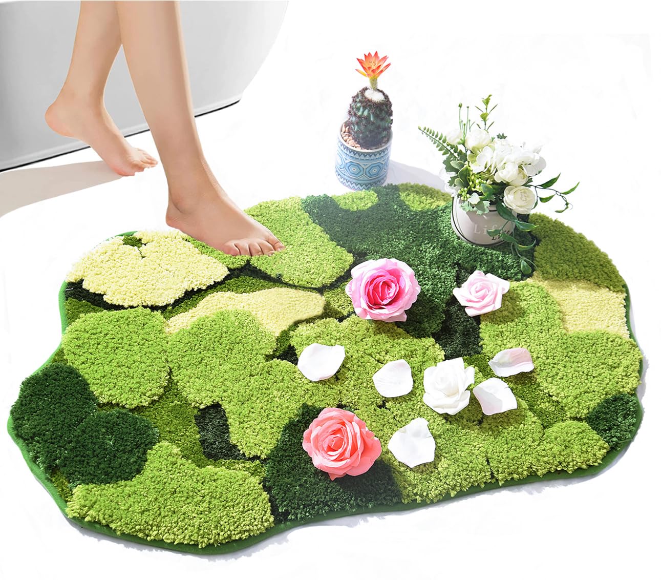 Hifuwan tapis mousse vue face apportant confort et style naturel