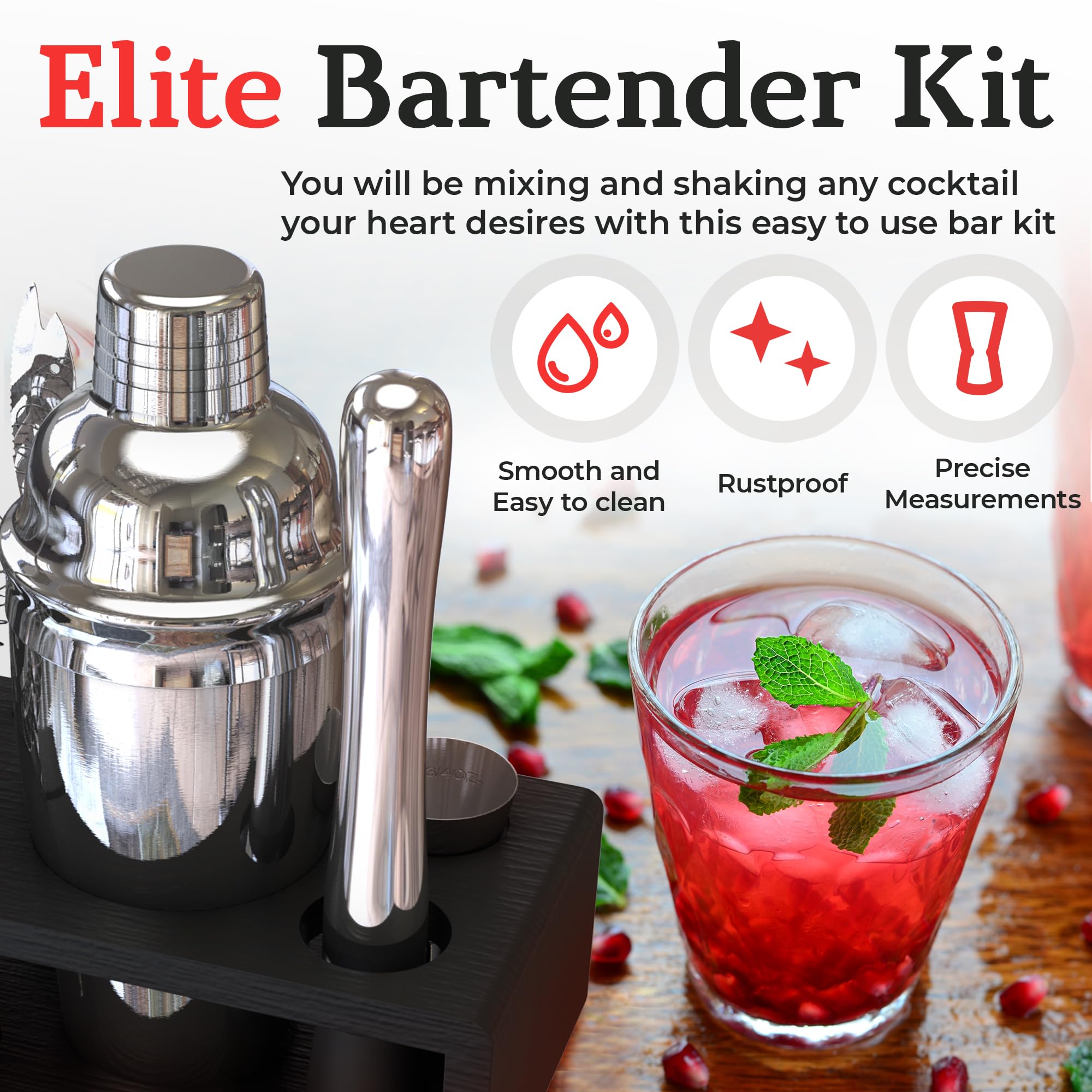 Highball & Chaser gravure laser des outils pour durabilité visible