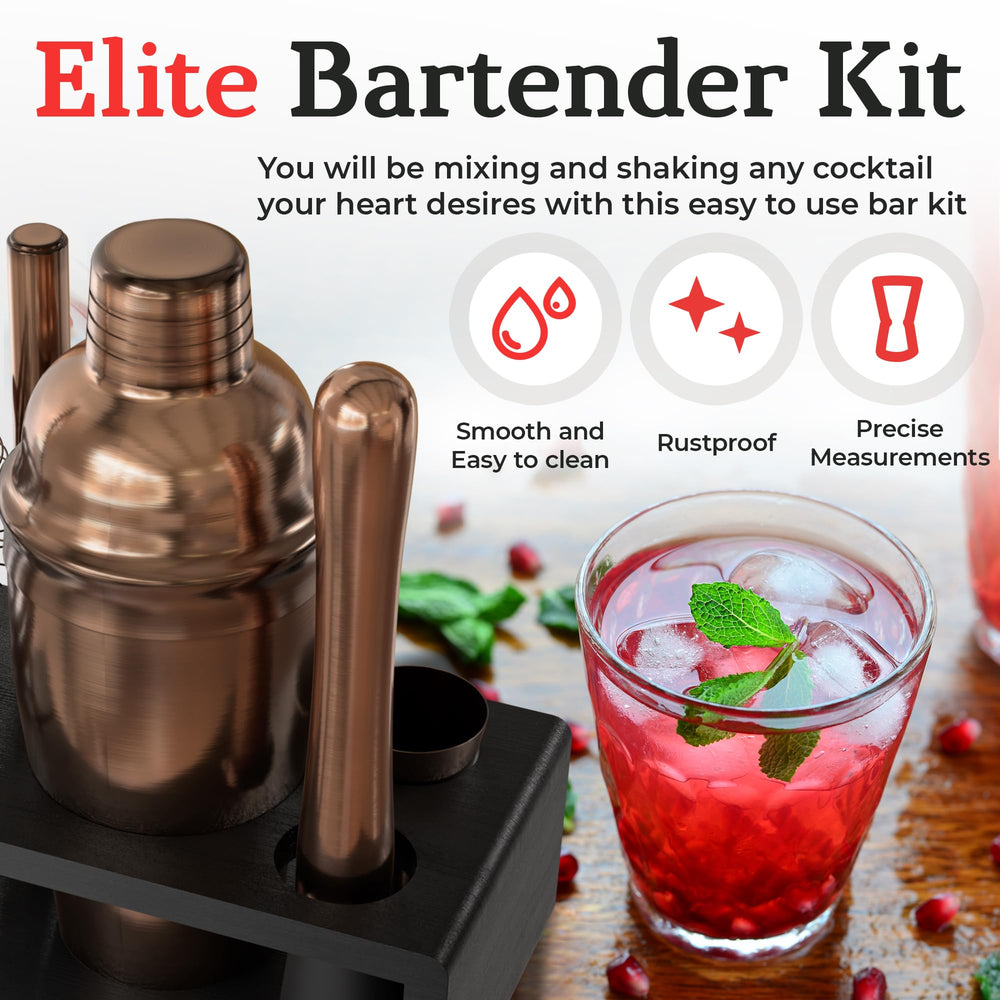 Highball & Chaser jigger et passoire montrant dosages précis pour cocktails constants