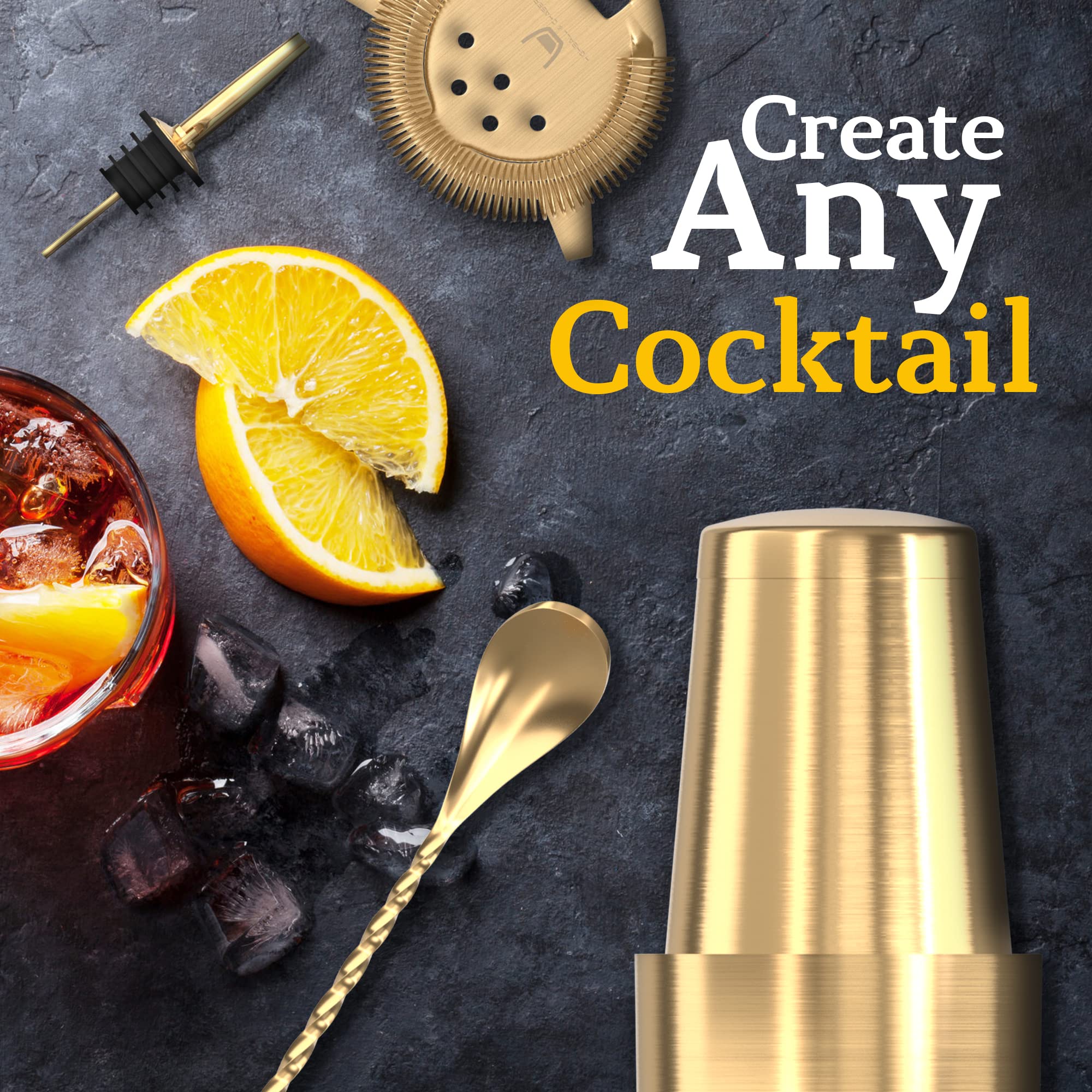 Highball & Chaser jigger avec graduations intérieures, mesures précises pour dosages reproductibles