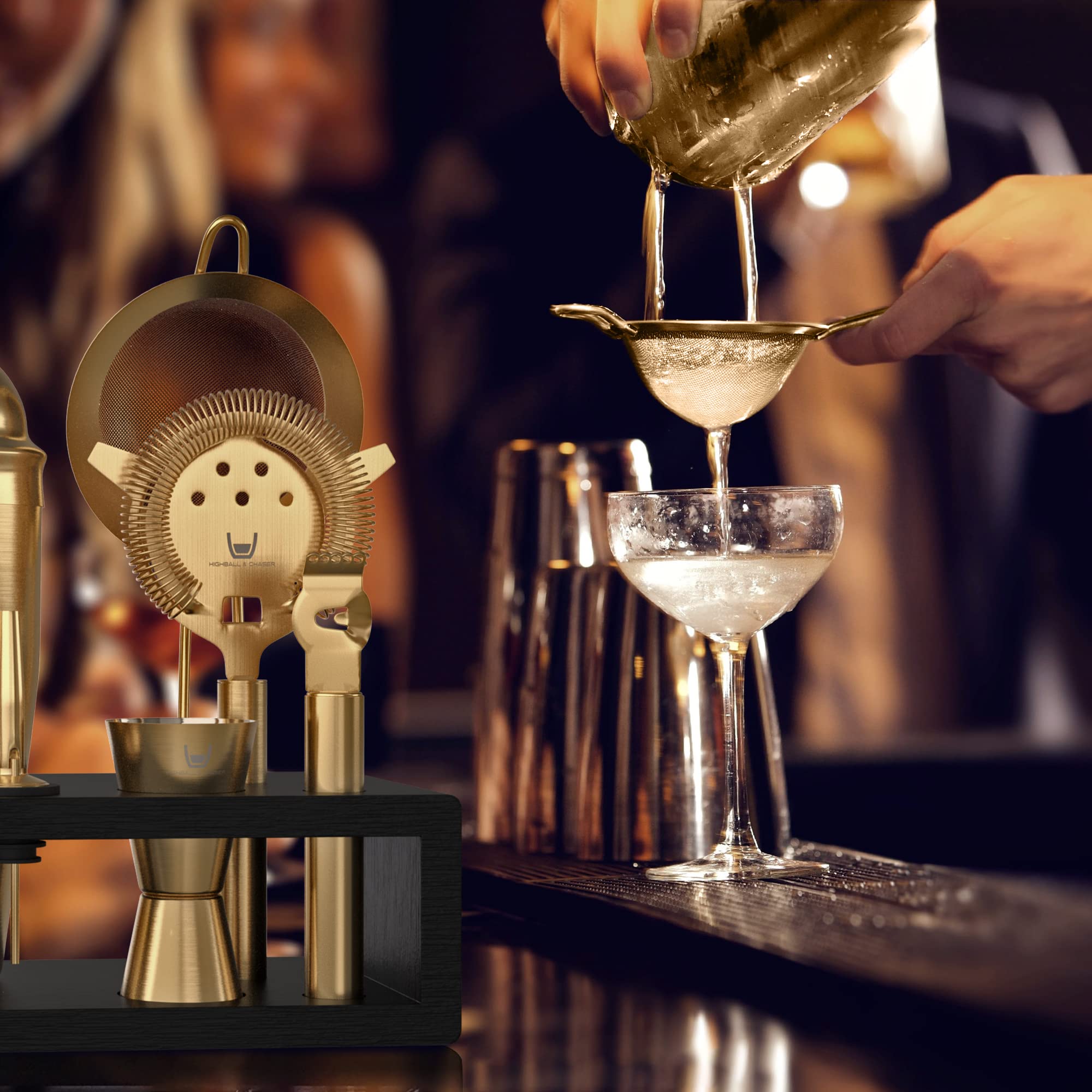 Highball & Chaser passoire fine et Hawthorne, boissons sans pulpe ni glace