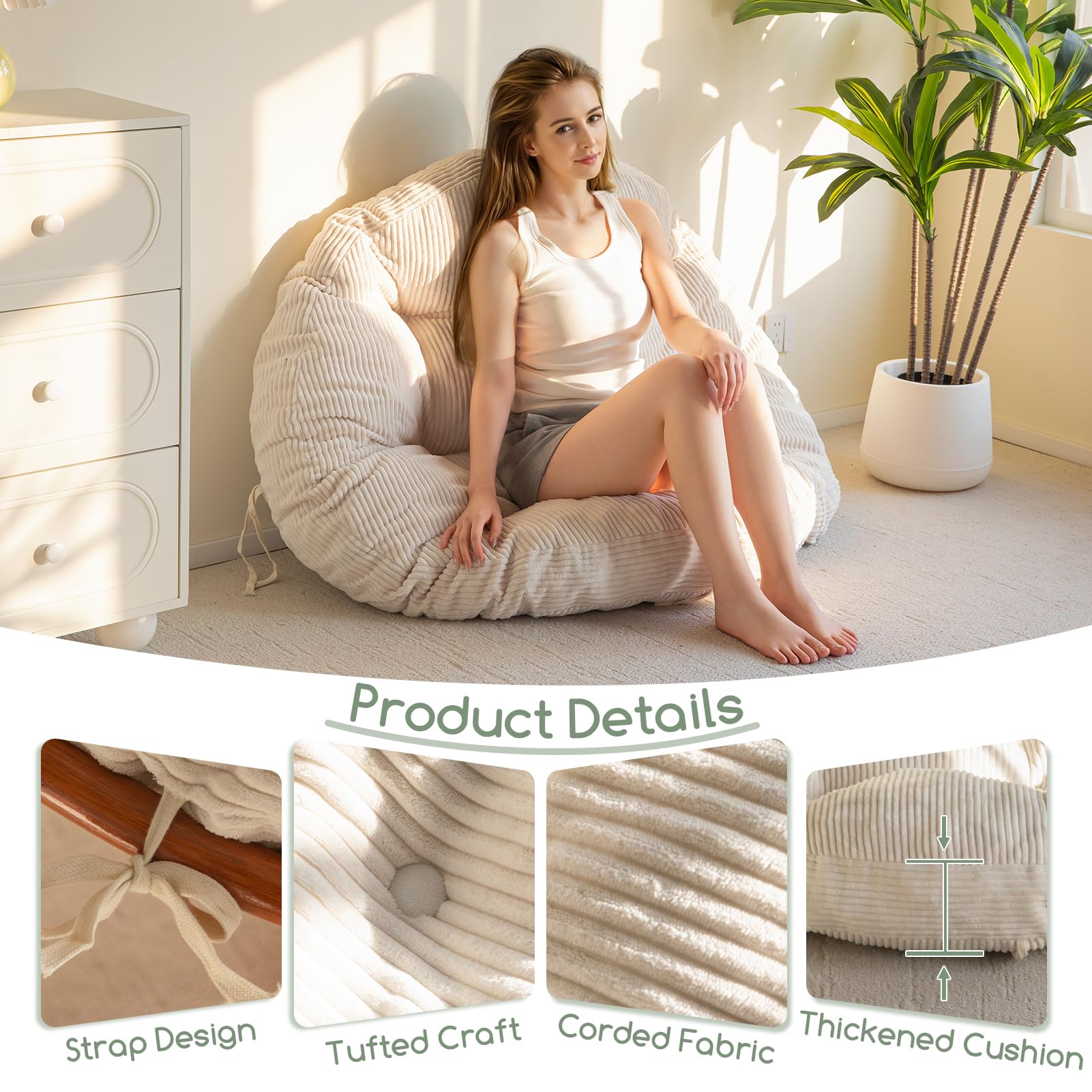 HIGOGOGO tissu corduroy gros plan montrant douceur et durabilité