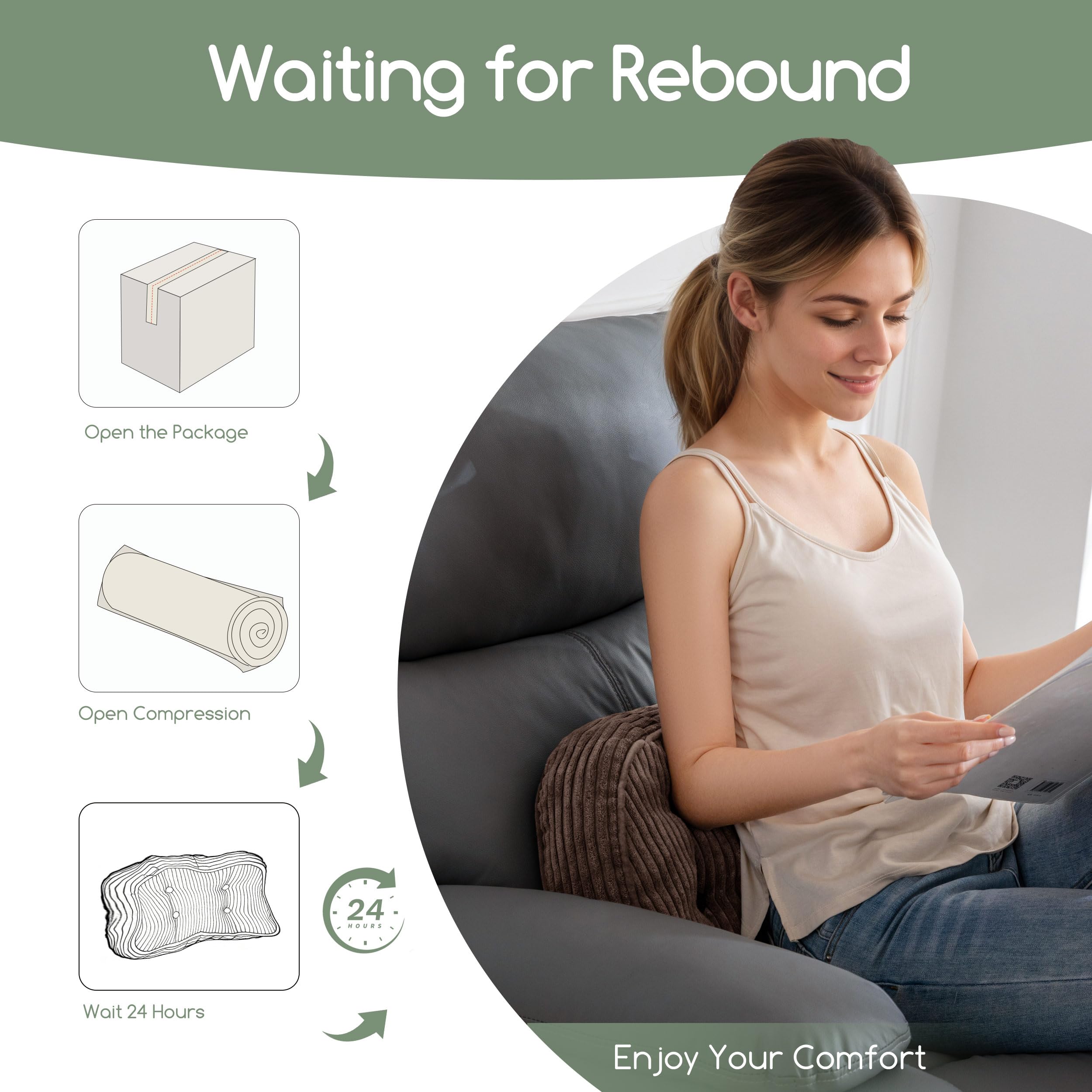 HIGOGOGO coussin sur canapé en contexte décoratif marron chaleureux