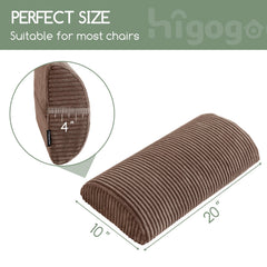 HIGOGOGO détail de la forme en D du coussin épousant la courbure lombaire pour meilleure posture