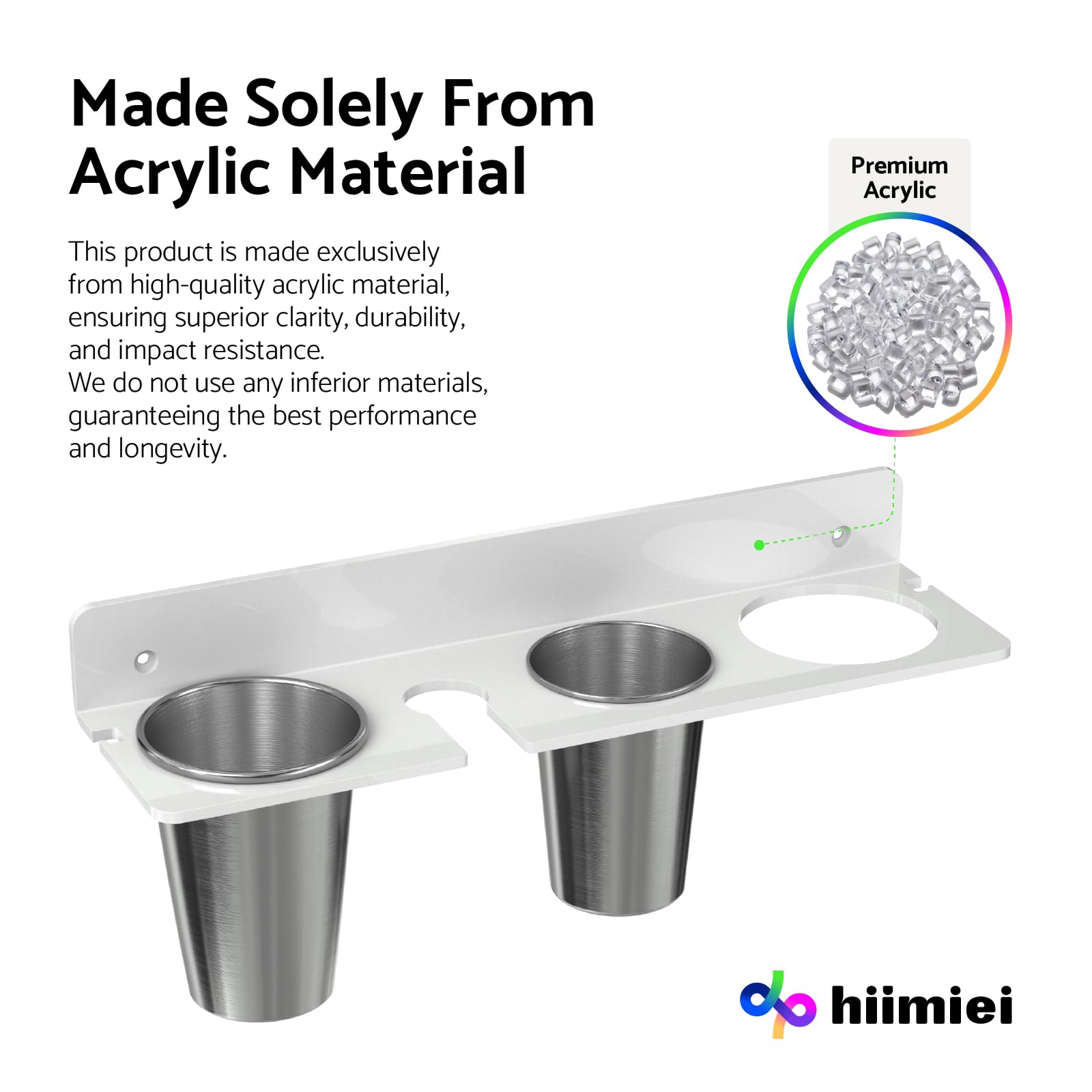 HIIMIEI gros plan des gobelets inox résistants à la chaleur pour y poser un fer