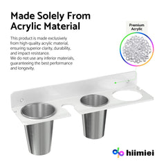 HIIMIEI gros plan des gobelets inox résistants à la chaleur pour y poser un fer