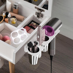 HIIMIEI usage avec un sèche-cheveux placé et accessible pour gagner du temps