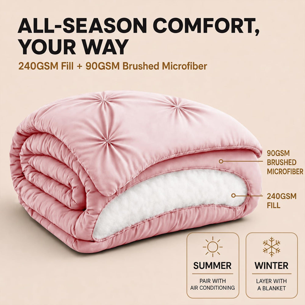 HIMEET couette posée sur lit affichant effet hôtelier immédiat