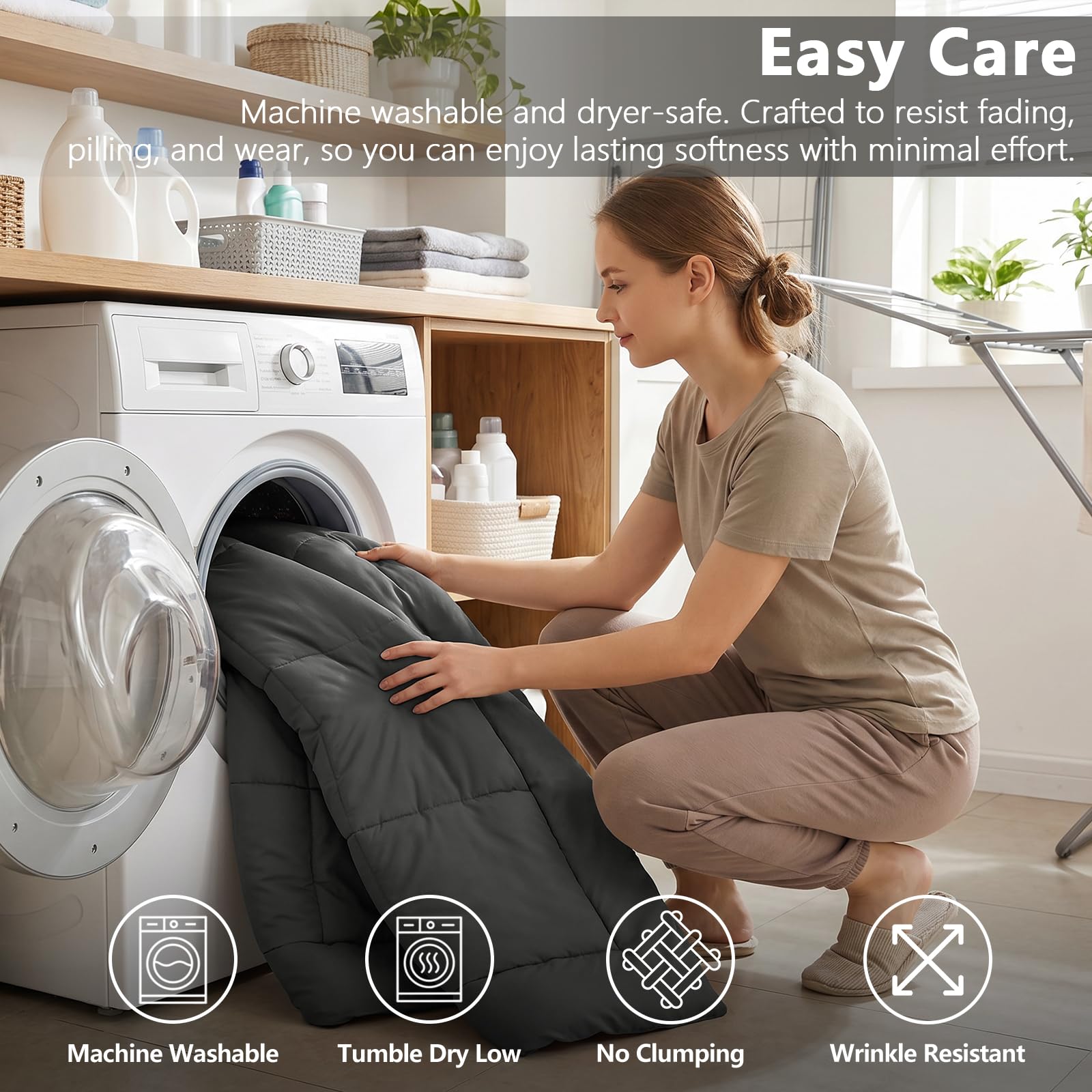 HIMEET étiquette d'entretien lavage en machine pour longue durée