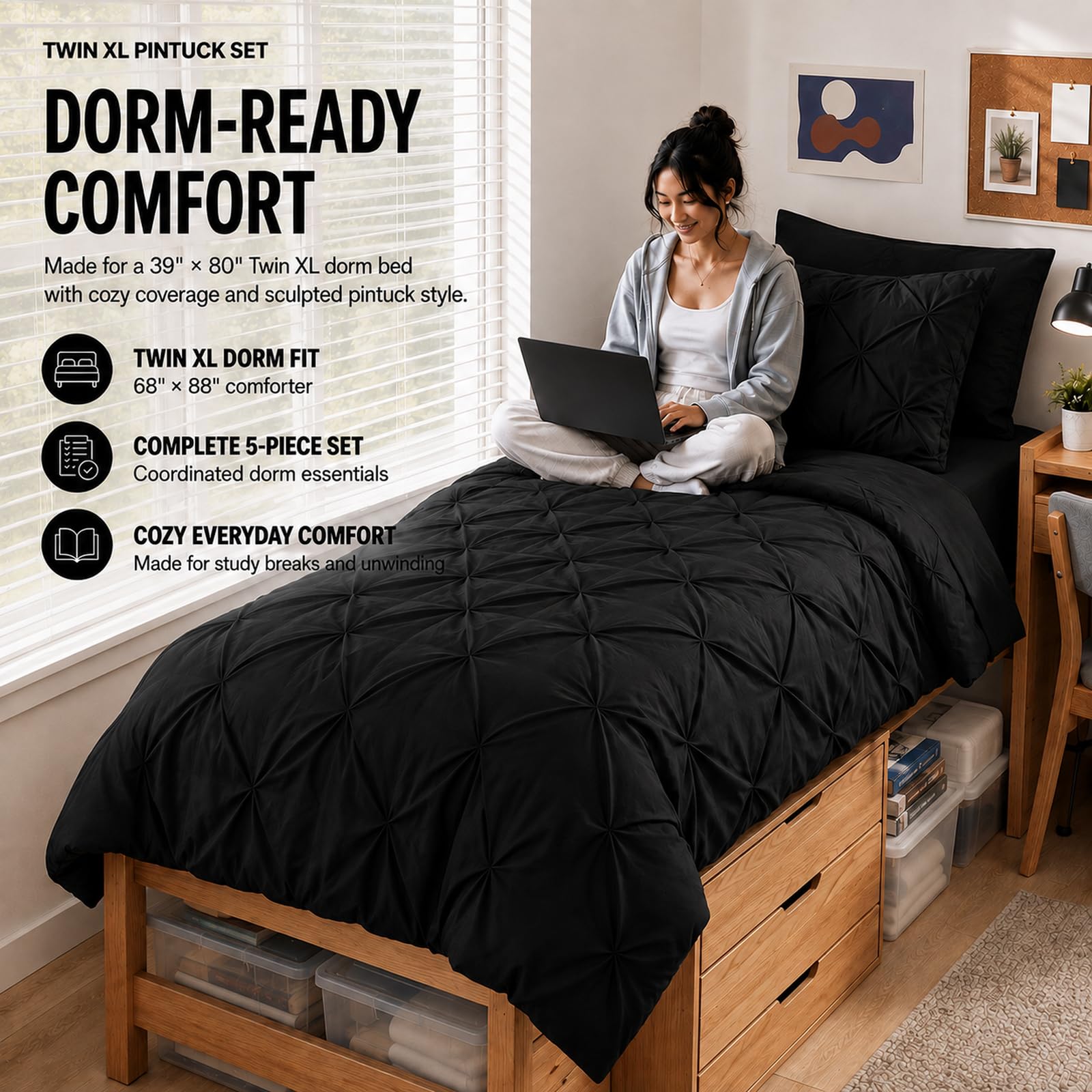 HIMEET housse ajustée sur matelas Twin XL pour maintien parfait