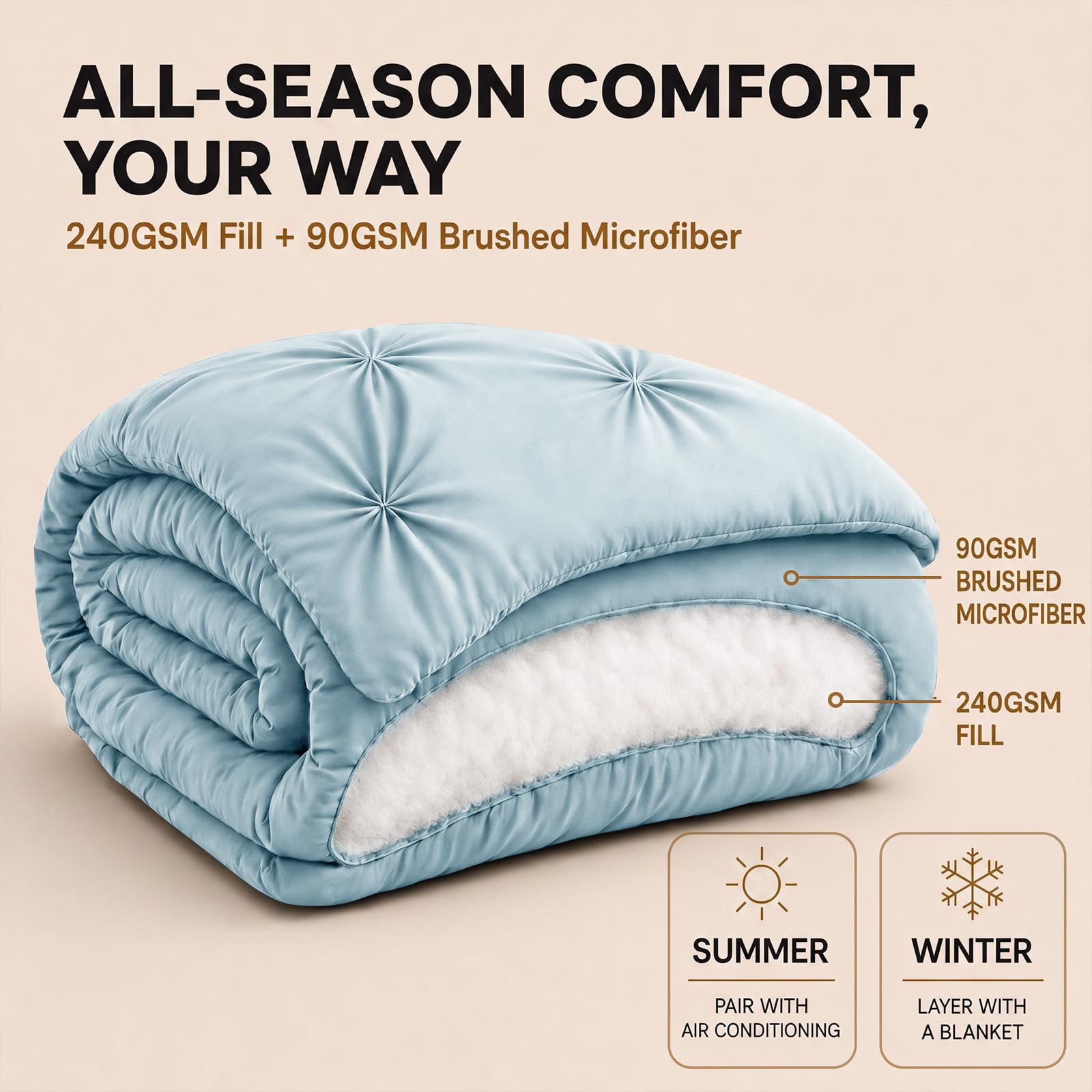 HIMEET texture du tissu au toucher doux et confort moelleux