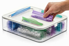 HIMUS boîtier transparent montrant rangement ordonné et gain de temps