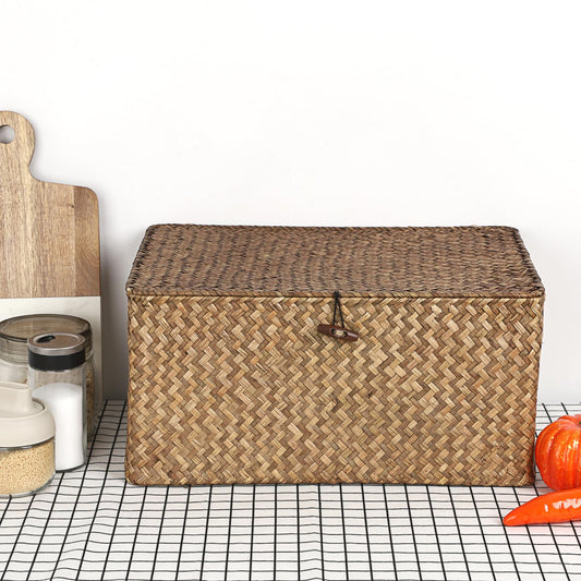 Hipiwe panier café vue de profil soulignant la finition tressée durable