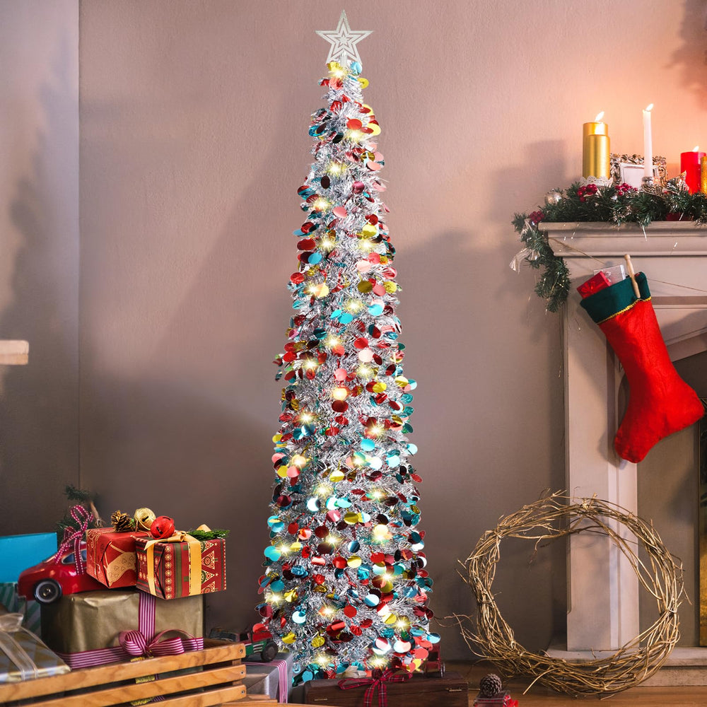 HISFFOG sapin replié dans boîte cadeau, rangement et transport faciles