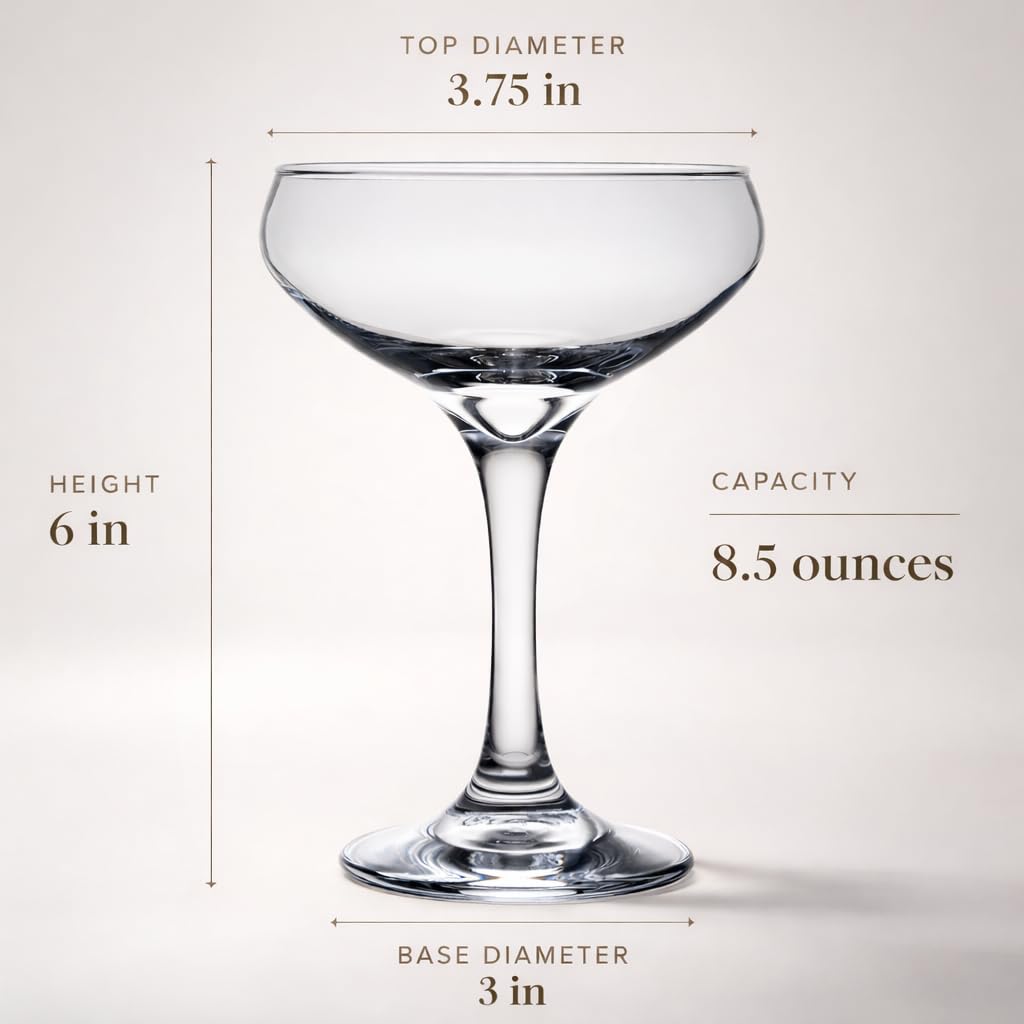 HISTORY COMPANY ensemble en boîte cadeau incluant deux coupes et sous-verres prêts à offrir