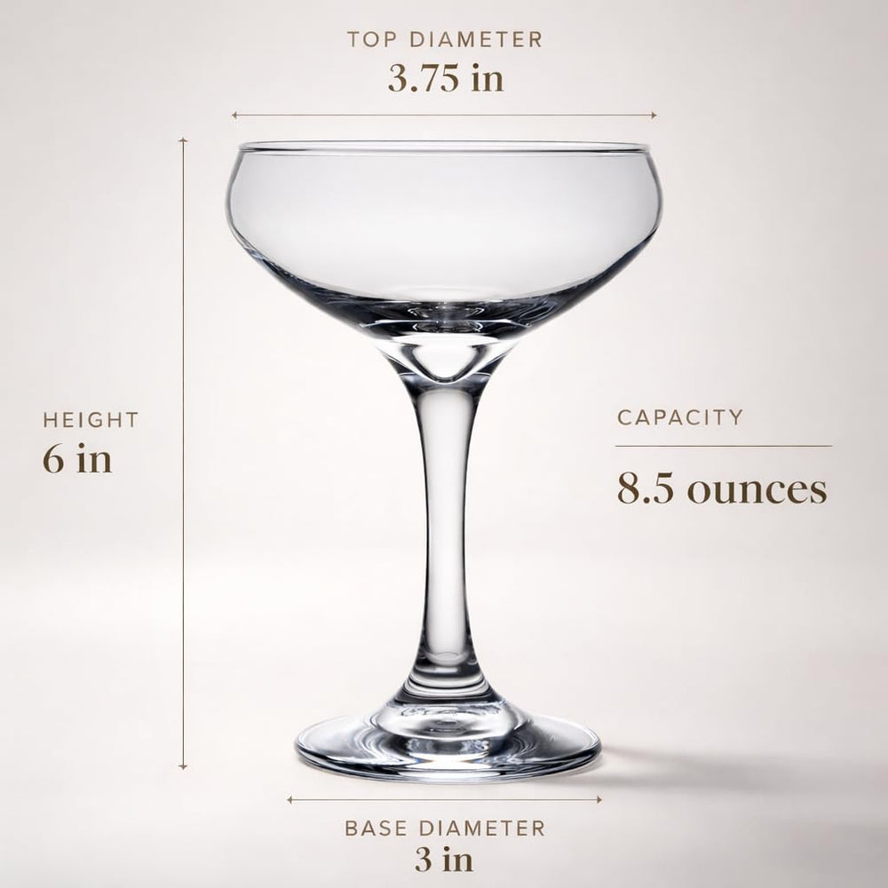 HISTORY COMPANY ensemble en boîte cadeau incluant deux coupes et sous-verres prêts à offrir