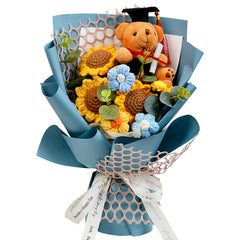 Hlenbin bouquet face emballé prêt à offrir et durable