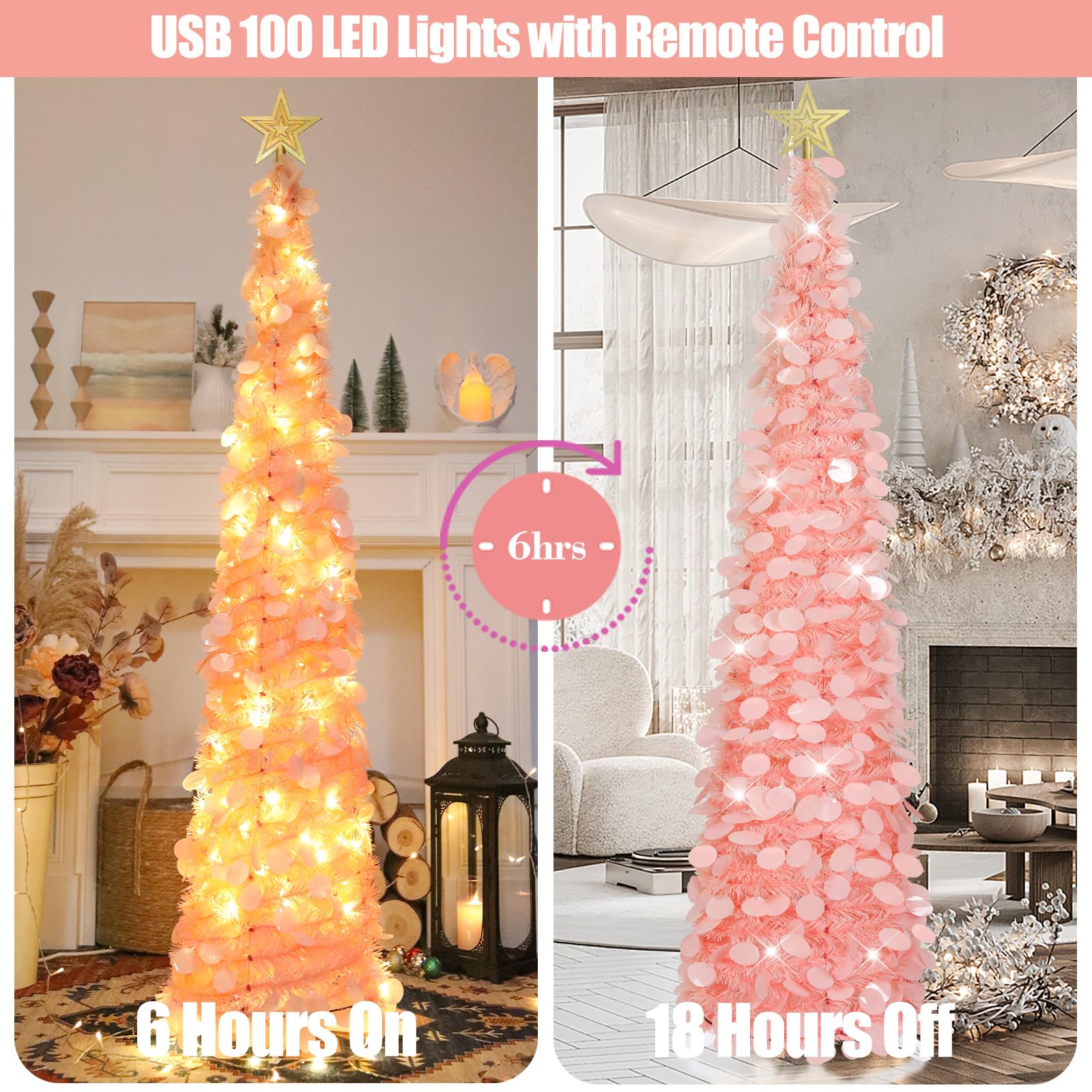 HMASYO gros plan paillettes tinsel pour brillance décorative