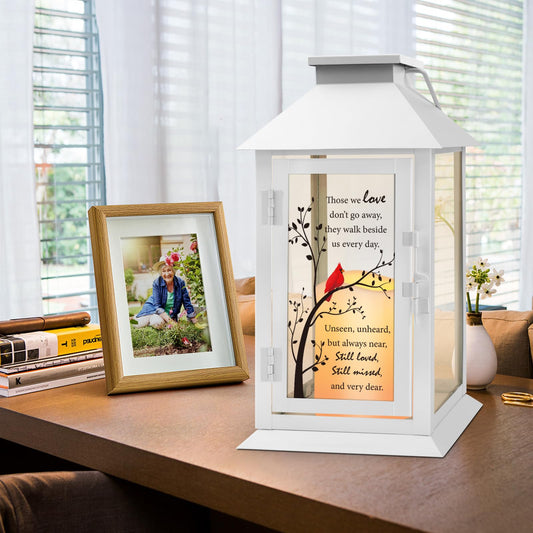 HN HAIINAA motif cardinal sur verre offrant symbolisme et consolation