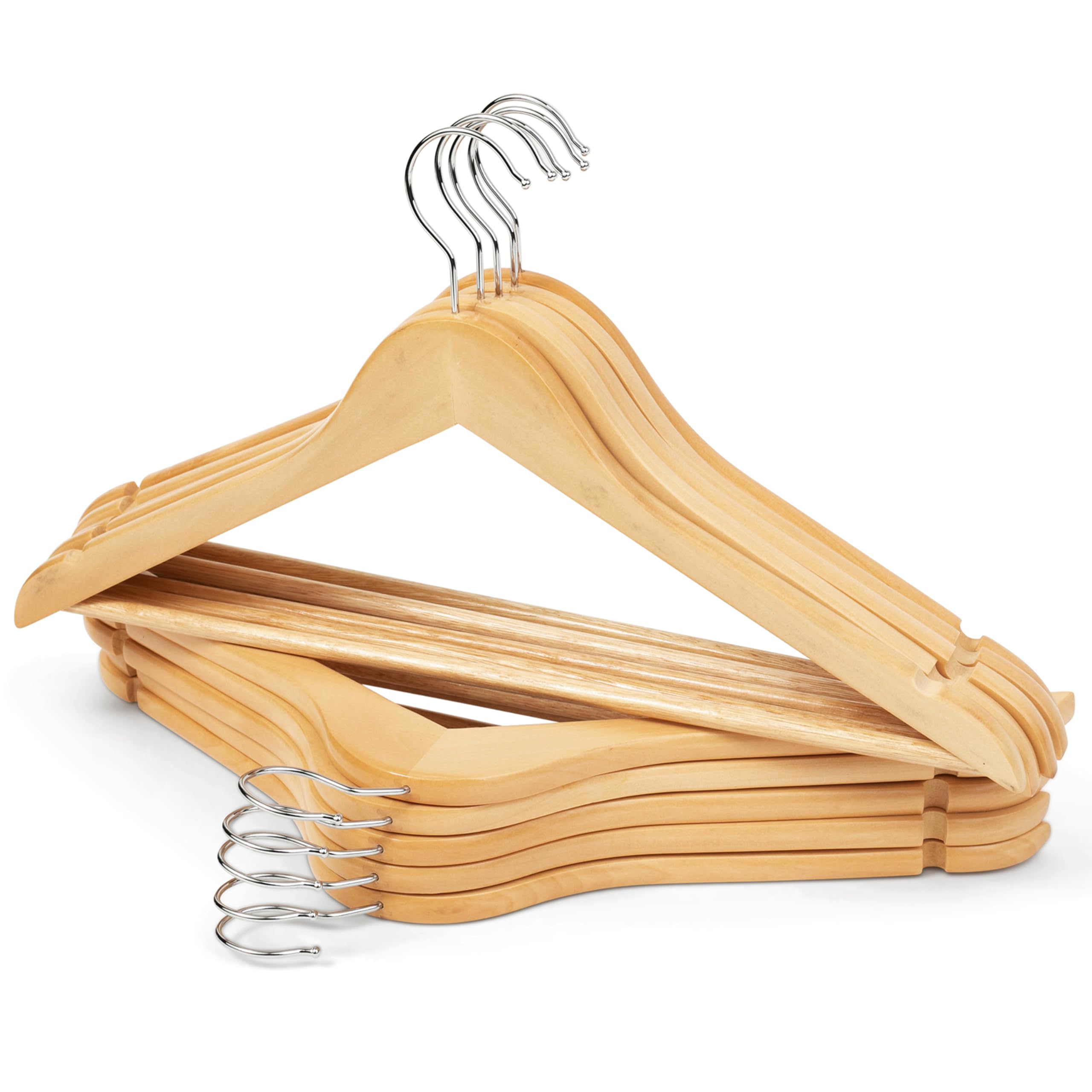 Hodge Home Essentials vue avant du cintre en bois élégant et solide