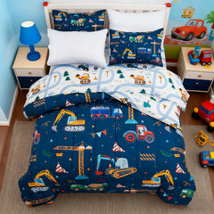 Holawakaka motif excavatrice coloré favorisant l'imagination de l'enfant