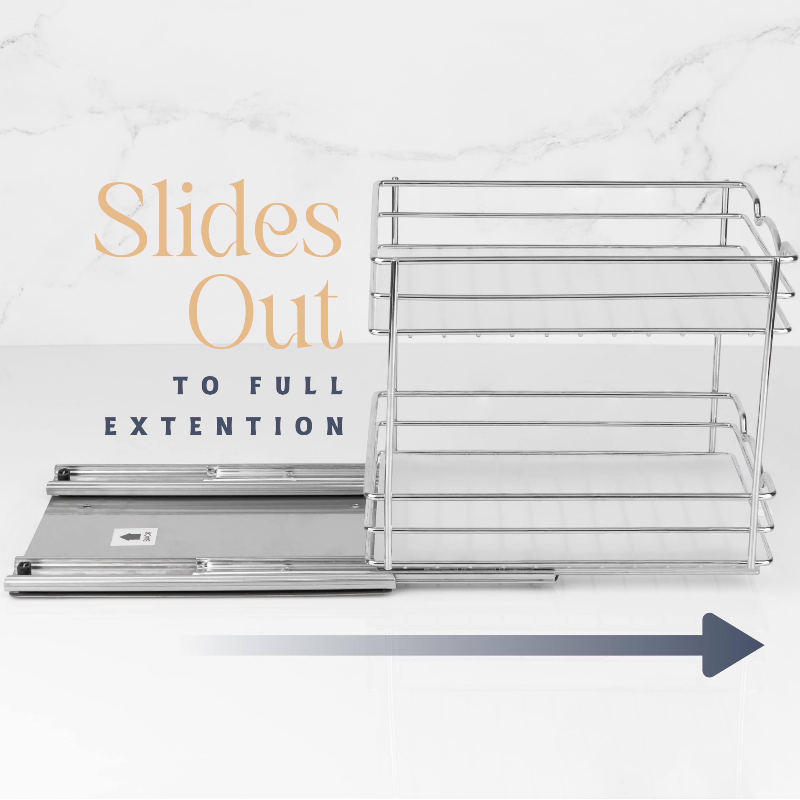 HOLDN’ STORAGE comparaison de taille avec mains pour échelle claire