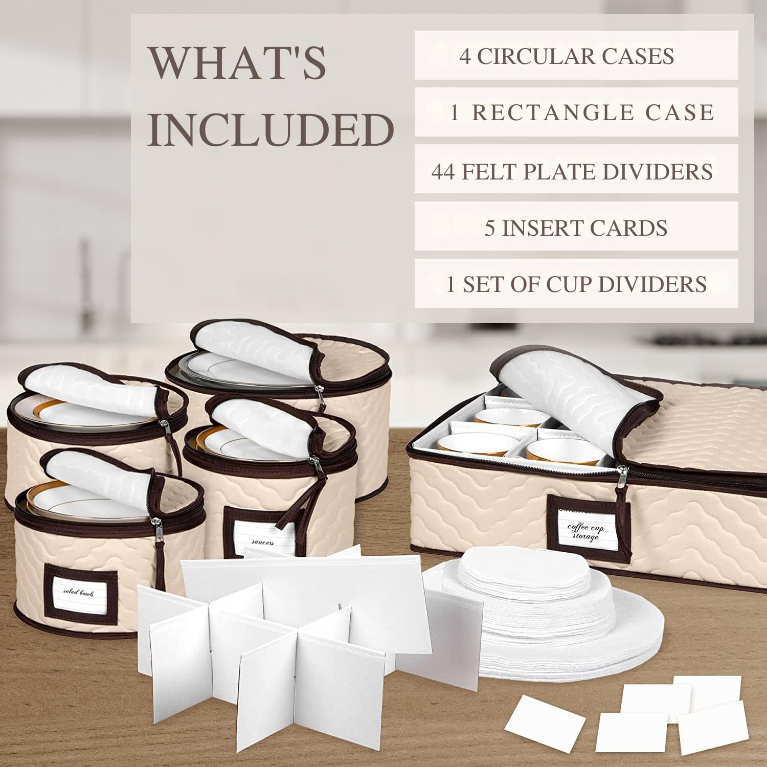 HOLDN’ STORAGE contenant avec assiettes et verres pour protection organisée